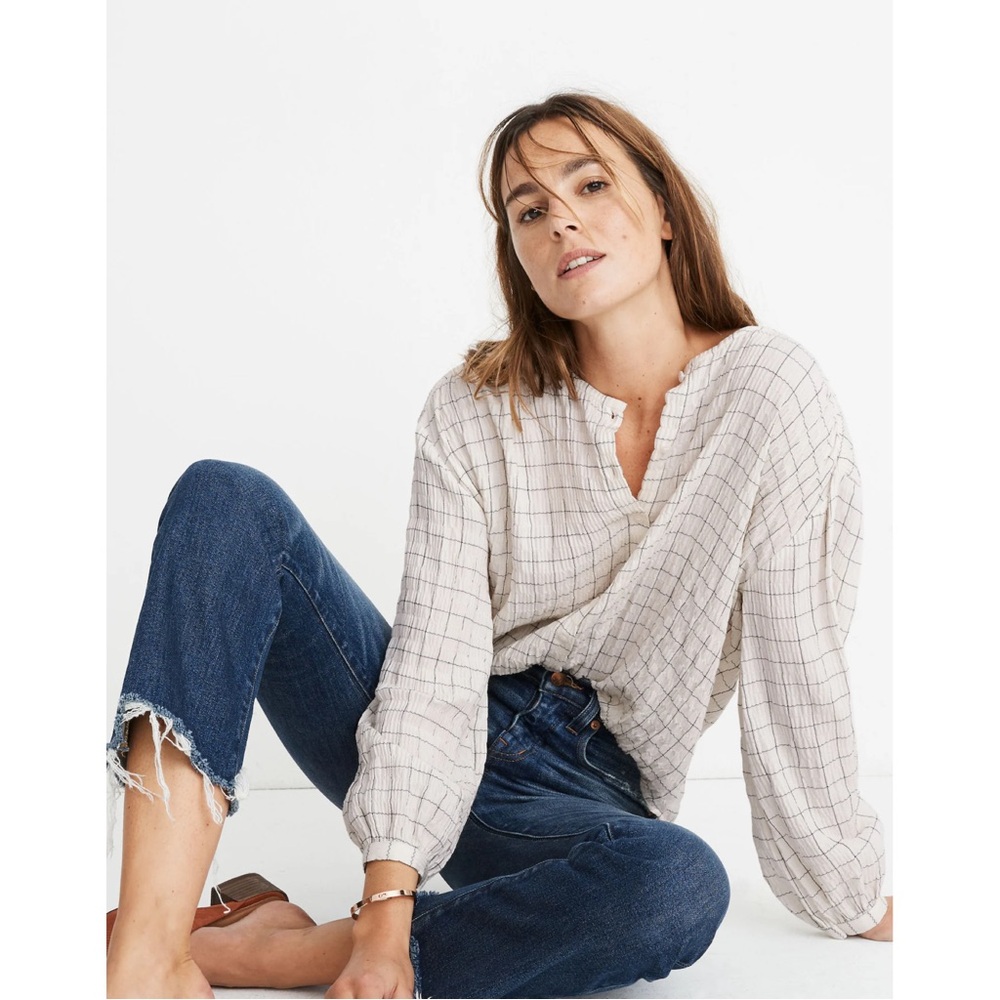Madewell Meadow Shirt in Windowpane